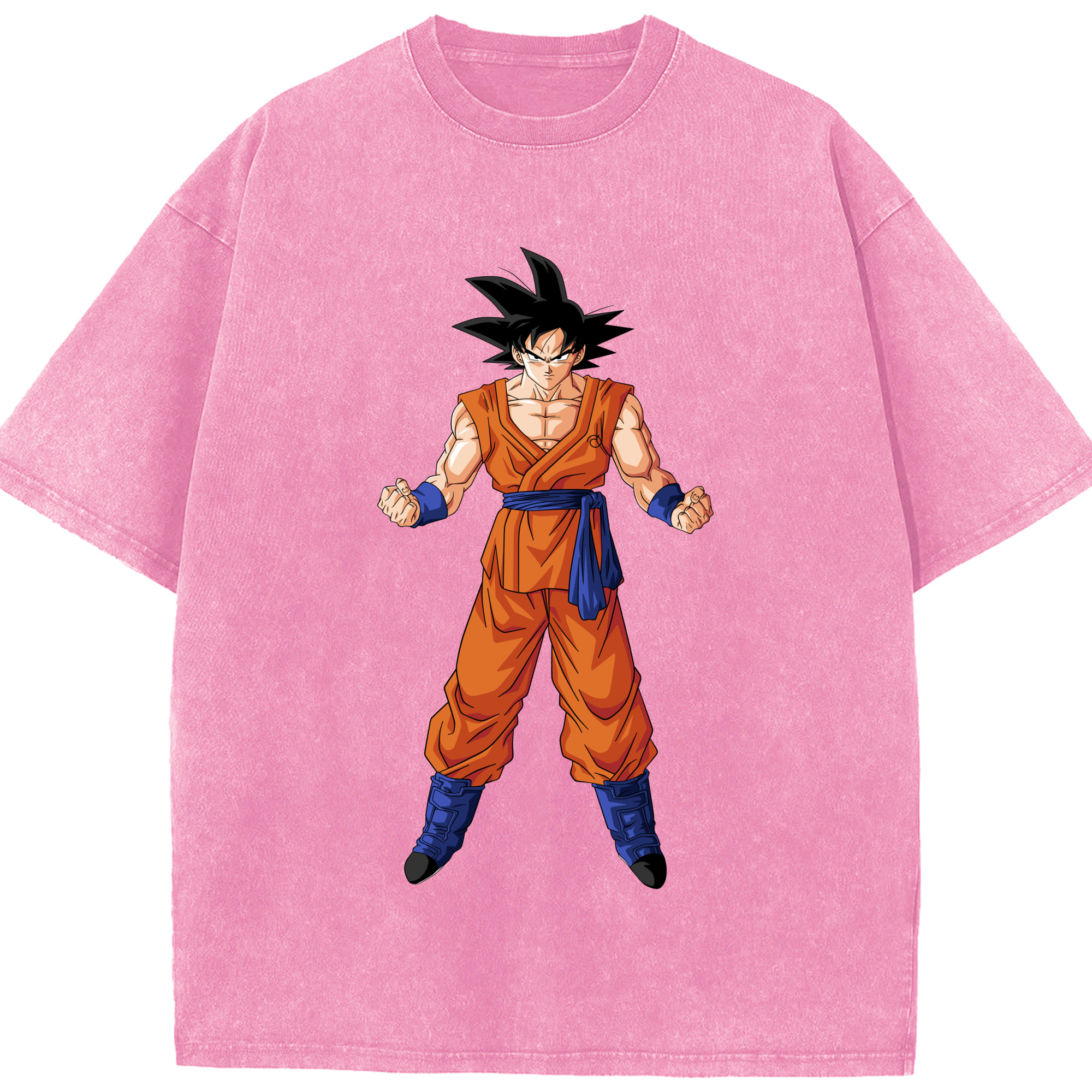 （画像用） ドラゴンボール 孫悟空（そん ごくう）Son Goku カカロット DRAGON BALL Kakarotto 綿100% ヴィンテージ風 半袖Tシャツ（フロントプリント）